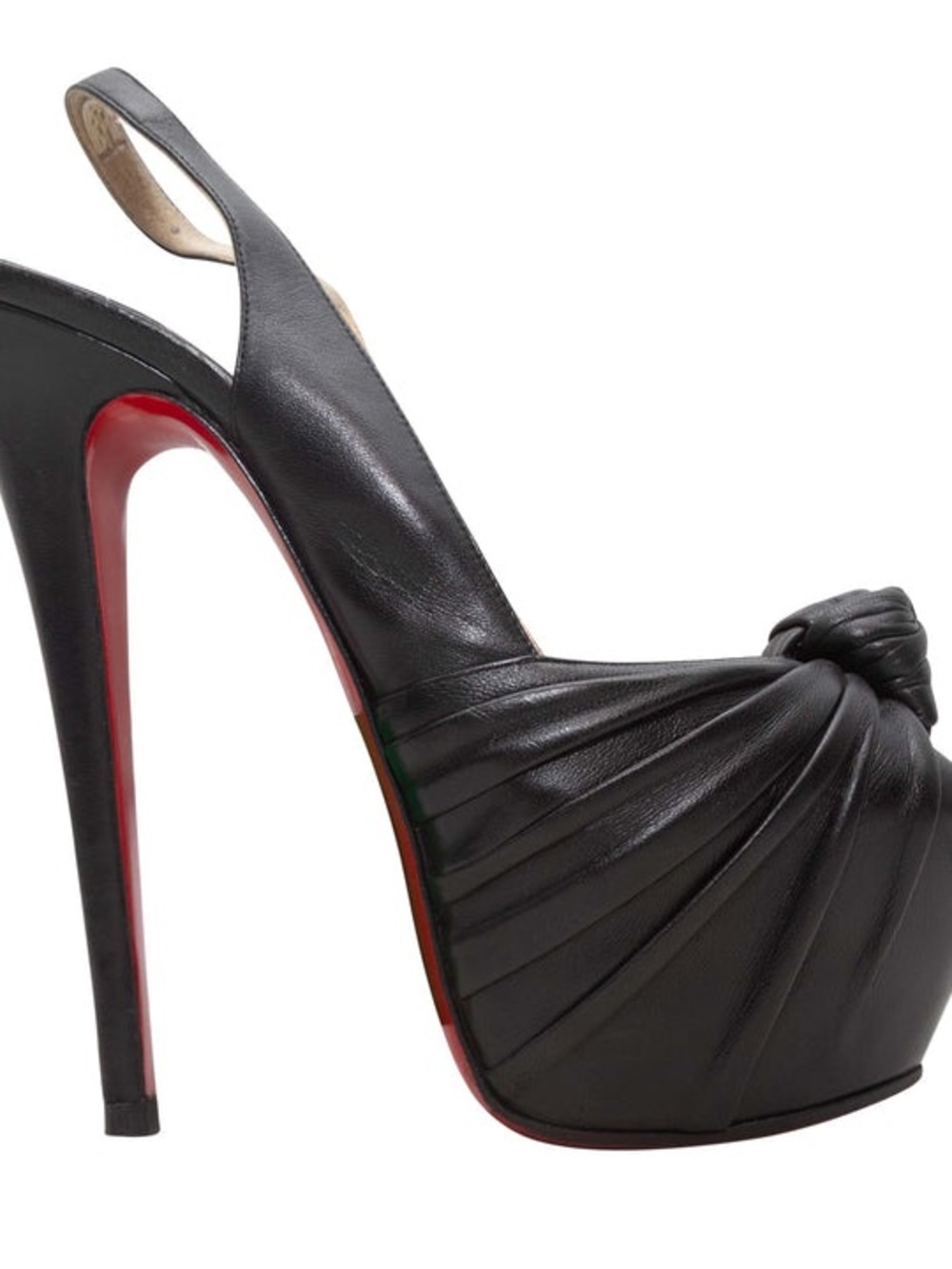 CHRISTIAN LOUBOUTIN PLATFORM PEEP-TOE SLINGBACKS SIZE 39
